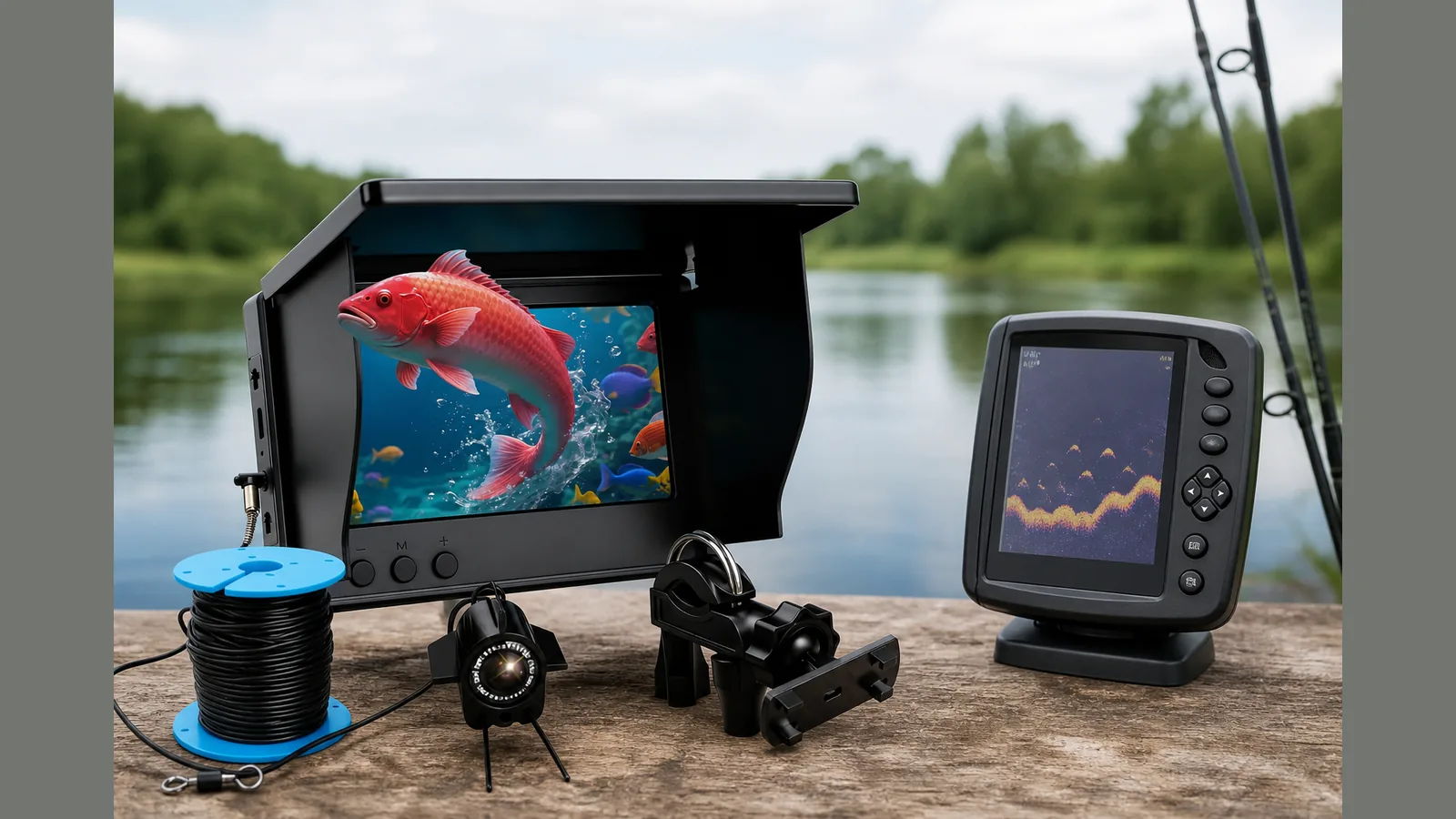 UK guide visual for underwater fishing camera vs fish finder camera UK